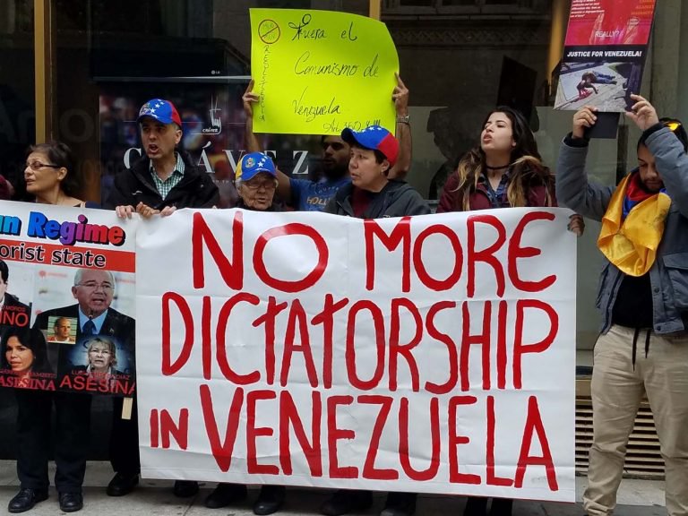 Venezolanos protestan en EEUU y exigen sanciones “más duras” para Maduro