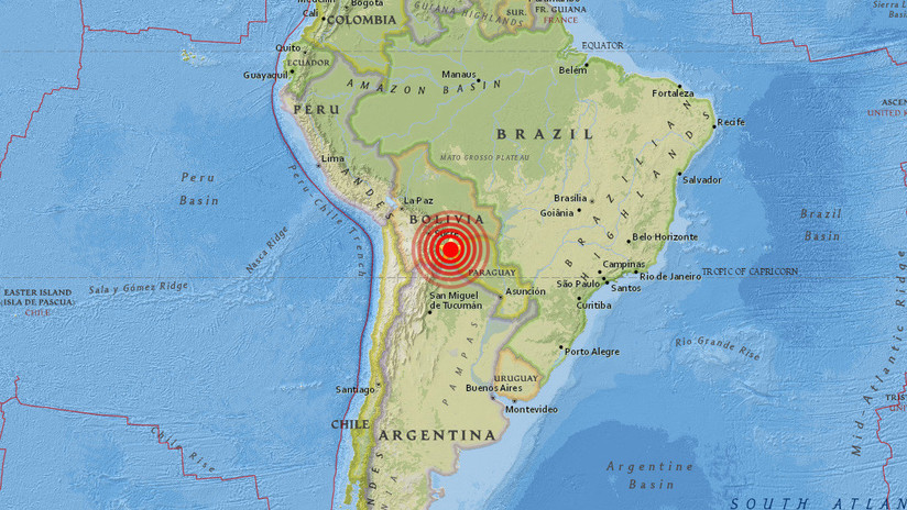 Terremoto de magnitud 6,8 sacude Bolivia sin reporte de víctimas