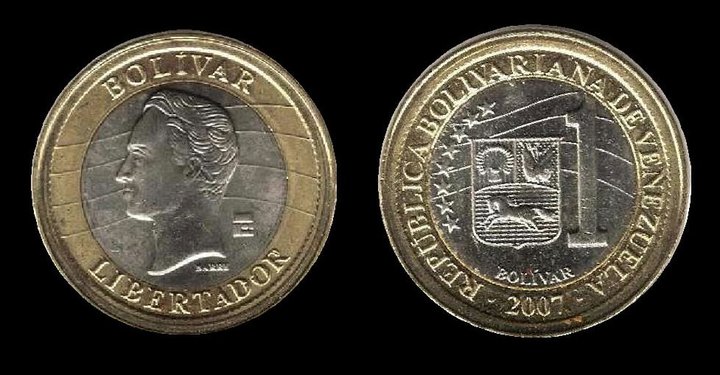 Estafan en España haciendo pasar moneda de 1 bolívar por la del euro