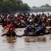 Deportaron 110 migrantes que pasaron un río para entrar a México