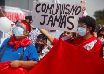 ¡En menos de un mes electo! Peruanos protestan por primera vez contra gobierno de Pedro Castillo