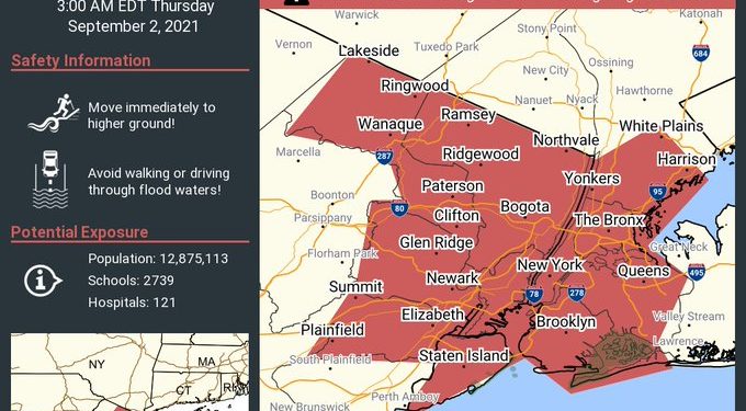 Nueva York en estado de emergencia por lluvias de Ida