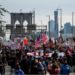 Protestas de funcionarios públicos en Nueva York por mandato de vacunas