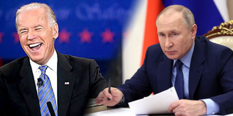 Joe Biden no muestra ninguna preocupación, a las sanciones impuestas por Vladimir Putin en su contra.