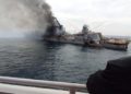 Impresionantes fotos del hundimiento del buque ruso Moskva