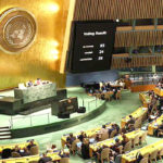 La votación en plena sesión especial de emergencia, de la Asamblea General de la ONU.