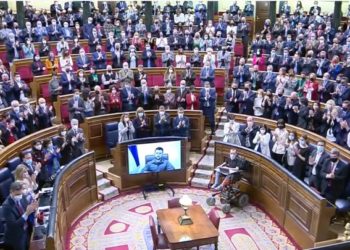Zelensky recordó a Guernica con la destrucción de Ucrania