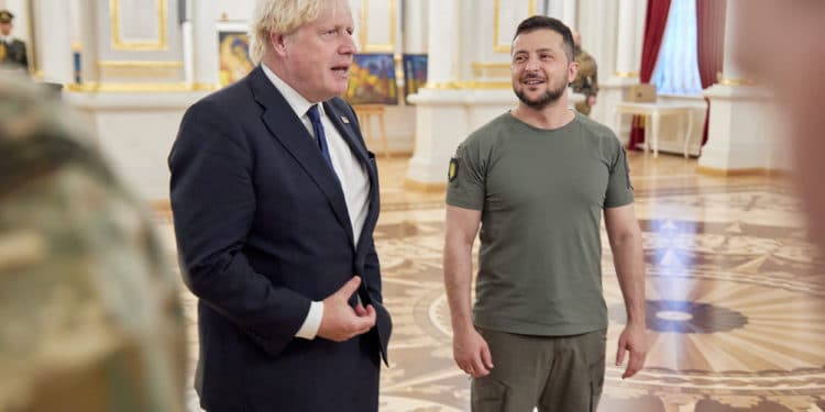 Boris Johnson se reunió con Zelenski en el Día de la Independencia de Ucrania