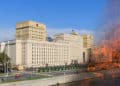 En incendio en el edificio del Ministerio de Defensa ruso fue leve, y se controló rápidamente.