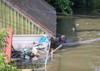 Inundaciones por ruptura de represa Kajovka