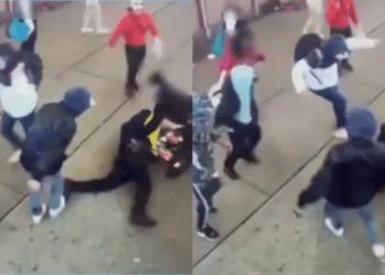 Riéndose y con gestos obscenos: fueron liberados inmigrantes que golpearon a policía en Nueva York