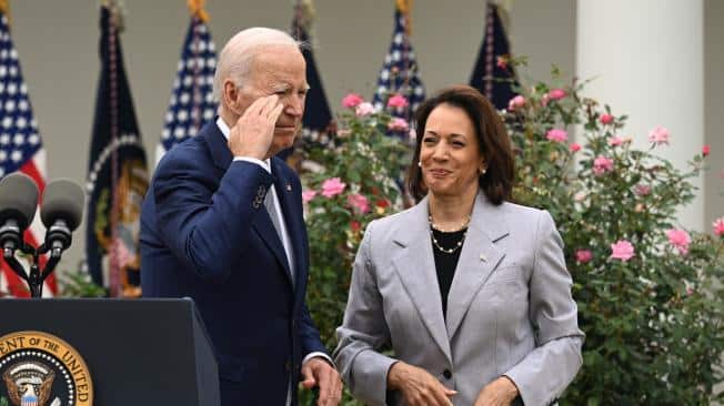 Kamala Harris y el presidente Joe Biden. Foto AFP.