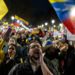 Venezolanos se manifiestan en rechazo a los resultados de las elecciones presidenciales en Santiago (Chile), el 3 de agosto de 2024