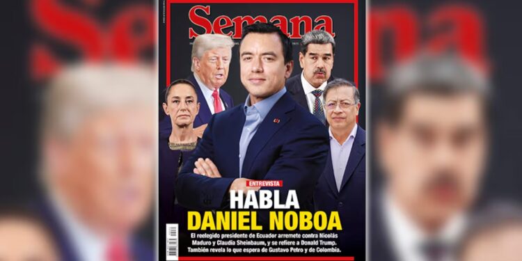 Daniel Noboa, presidente de Ecuador, habla con SEMANA: arremete contra Nicolás Maduro y Claudia Sheinbaum, se refiere a Trump y revela lo que espera de Gustavo Petro