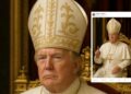 Trump postea en su cuenta de Truth Social una foto vestido de papa