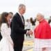 Reyes de España con el Papa León XIV a su llegada a la UE