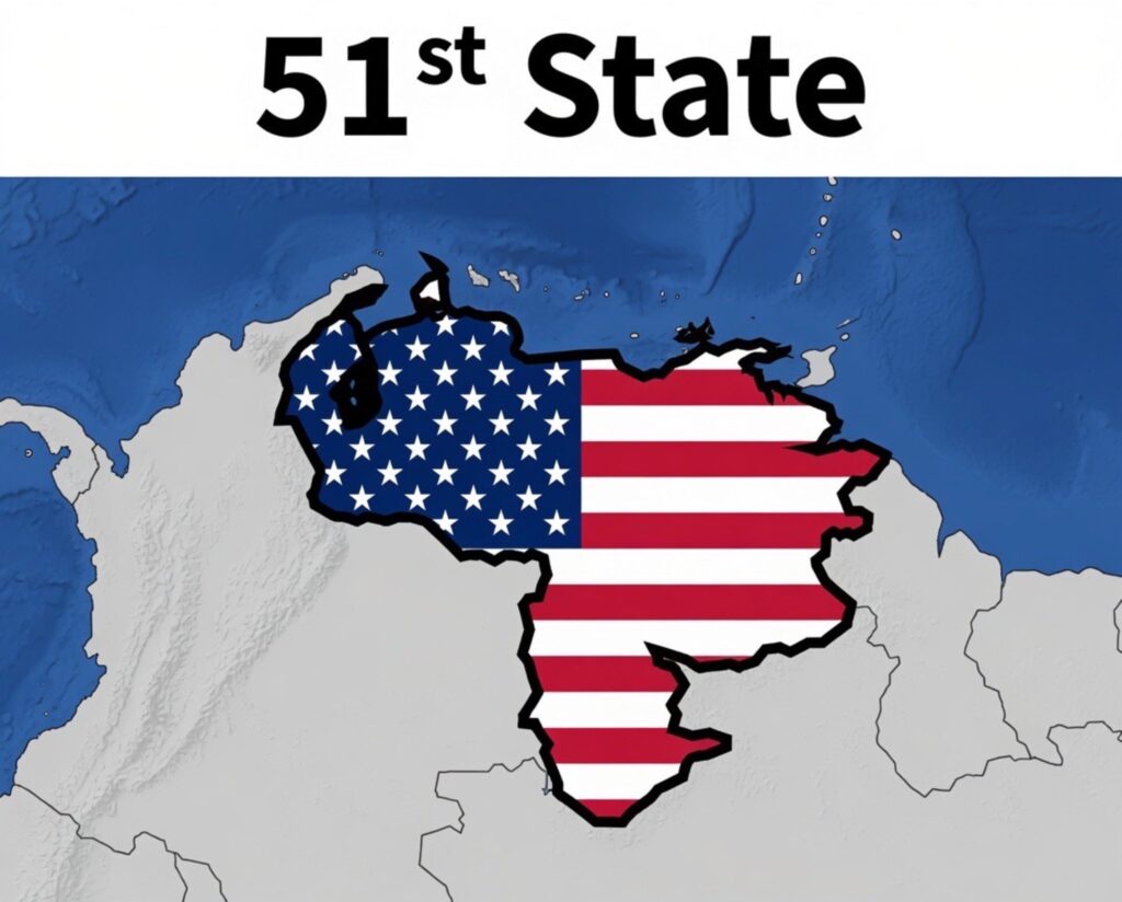 El presidente Trump planteó la idea de convertir a Venezuela en el estado 51.