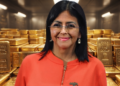 Delcy Rodríguez trata de acceder a las reservas de oro de Venezuela retenidas en el Banco de Inglaterra.