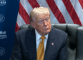 Donald Trump en una comparecencia de prensa en cumbre de la OTAN